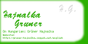 hajnalka gruner business card